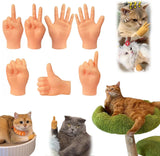7-Pack Mini Hands for Cats, Tiny Hands for Cats,Crossed Cat Mini Hands,Small Elastic Hands for Cats,Mini Human Hands for Cats,Tiny Folded Hands for Cat Paws, Mini Crossed Cat Hands for Cats