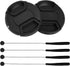 2 Pack 58mm Snap-On Center-Pinch Lens Cap, Compatible with Canon EOS Rebel T7 T6 T5 T100 4000D T8i T7i T6s T6i T5i T4i T3i T2i T1i SL3 SL2 SL1 XSi XTi with EF-S 18-55mm Kit Lens