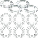 10 Packs Christmas Metal Wreath Frame Green Round Wire Wreath Making Ring DIY Macrame Floral Crafts Wire Form Christmas Decoration Door Craft (10 Inches)