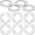 10 Packs Christmas Metal Wreath Frame Green Round Wire Wreath Making Ring DIY Macrame Floral Crafts Wire Form Christmas Decoration Door Craft (10 Inches)
