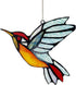 Hummingbird Suncatcher, Plastic Bird Window Hanging with Metal Chain, Colorful Bird Sun Catcher Gifts for Mother Family and Birds Lovers