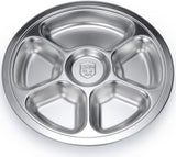Stainless Steel Round Divided Plate 6 Sections