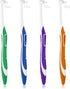 4pcs Tuft Toothbrush Single Tufted Slim Interspace Teeth Brushes End-tuft Tapered Compact Soft Dental Brushes for Detail Cleaning (Green + Blue + Yellow + Purple)