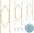 3pcs Plate Hanger for Wall, Stainless Steel 6 8 10 Inch Plate Hangers Invisible Decorative Wire Plate Holder with 3 Pack Wall Hooks and 15pcs Transparent Rubber Tip(Gold)