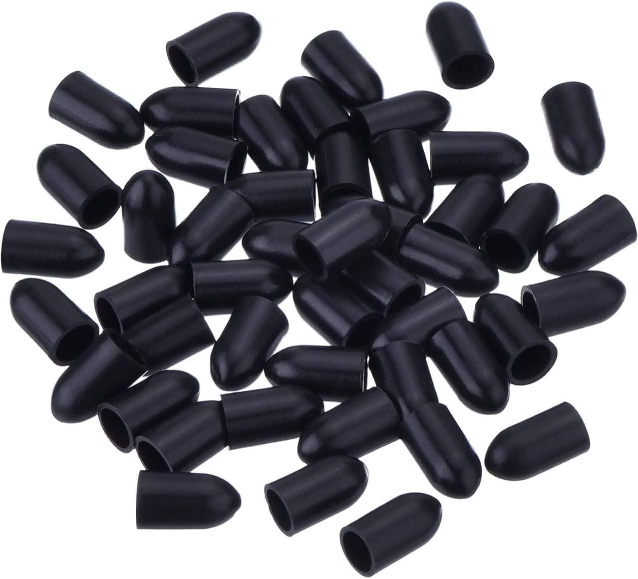 50 Pcs Pourers Dust Covers Olive Oil Liquor Bottle Pour Spout Cover Rubber Caps (Not Include the Spout)