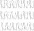 18pcs Metal Curtain Hooks, 1.2 Inch Drapery Pin and Hook for Pleated Drapes, Stainless Steel Door/Window/Shower Curtain, Silver