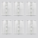 6 Pcs Acrylic Hinges Self Adhesive Clear Small Hinges Plastic Transparent Continuous Piano Hinge Folding Hinge Tools for Cabinet Drawer Furniture DIY Display Stand 45x35 mm