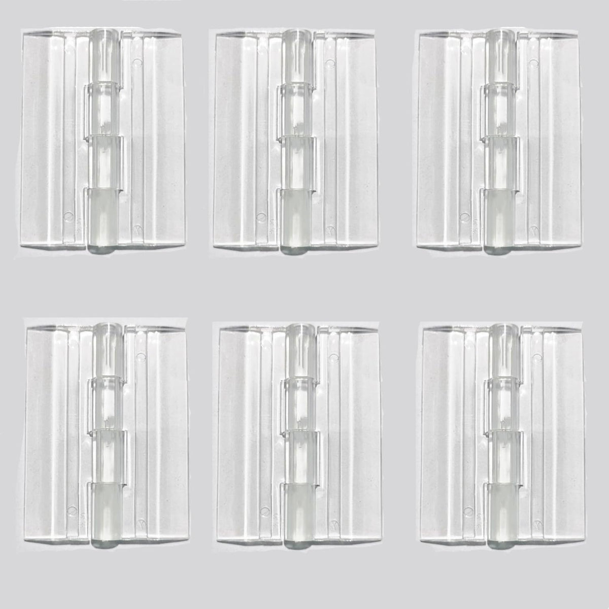 6 Pcs Acrylic Hinges Self Adhesive Clear Small Hinges Plastic Transparent Continuous Piano Hinge Folding Hinge Tools for Cabinet Drawer Furniture DIY Display Stand 45x35 mm