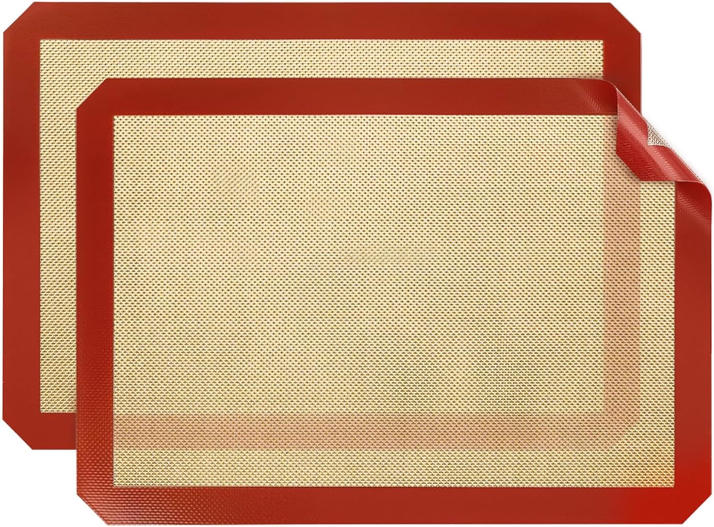 Silicone Mats, 2 Pack Nonstick Baking Sheet Liners, 26" x 11" Pastry Mat for Cookies, Candy, Bread & Pastry