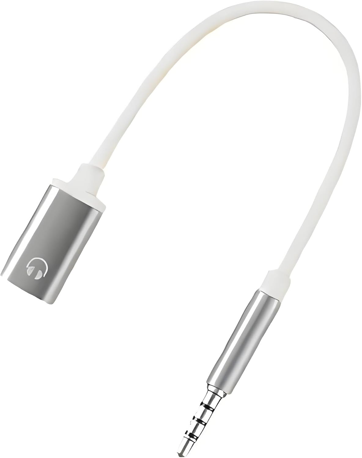 Silver Headphone Jack Adapter, 3.5mm Male to TypeC Female Audio Cable Cord, USB C to Aux Audio Dongle Cable Cord, Compatible with MP3 Players, CD Players, Laptops, Tablets, Smartphone