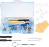Eyeglasses Repair Kit, Sunglasses Repair Kit, Includes Glasses Screws and Screwdrivers, Glasses Nose Pads,Glasses Cloth, Tweezer, for Glasses, Sunglasses, Watch, Repair Kit - 500 Pcs