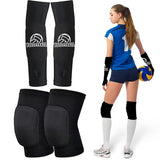 Volleyball Knee Pads and Arm Guards with Thumb Holes High Protection Plate for Women Teenage Girls Training Equipment