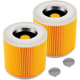 2-Pack Filter Cartridge Compatible with Kärcher WD3 Premium NT20/1 NT30/1 NT38 Vacuum Cleaners