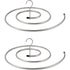 Stainless Steel Spiral Laundry Hanger for Blankets Sheets Curtains 2 Pcs Silver Clothes Drying Rack