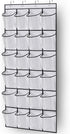 Over the Door Shoe Storage Organizer with 24 Large Mesh Pockets White