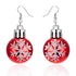 Red Christmas Ball Earrings