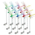 12pcs 3D Artificial Dragonfly Clips for Outdoor Garden Decor Gardening