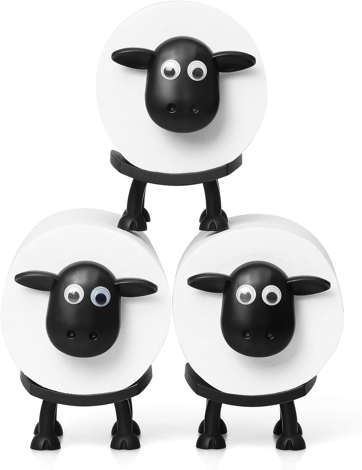 Toilet Paper Holder Set of 3 Sheep Cute Bathroom Decor