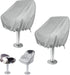 2-Pack Covers, Waterproof Outdoor Covers for Pedestal Pontoon Captain Boat Bench Chair Covers, Oxford Fabric Helmsman Chair Covers - Perfect