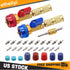 Professional Car AC Repair Kit with Quick Release for R134A Systems, Schrader Valve Core Removal Tool Compatible with High and Low Pressure