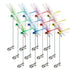 12pcs Artificial 3D Dragonfly Clips for Outdoor Garden Decor, Gardening