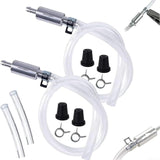 Brake Bleed Tool Set with Check Valve and Metal Hose Clamps Compatible with Vehicle Hydraulic Brake Systems Silver