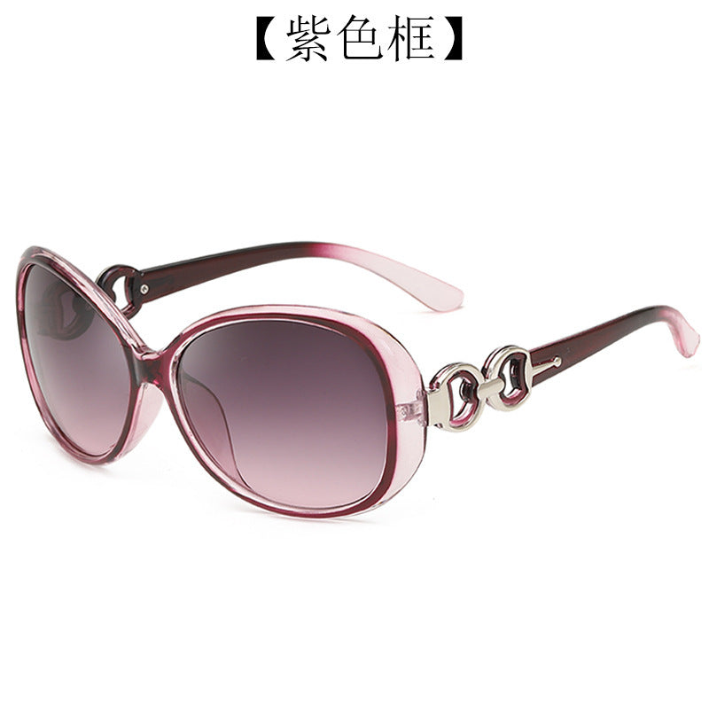 Women's Sunglasses with Glossy Frame UV400 Protection Case