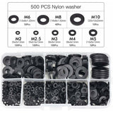 Black Plastic Lock Washers Fasteners Self-Locking Washer Assortment 500pcs M2.5 M3 M4 M5 M6 M8 M10