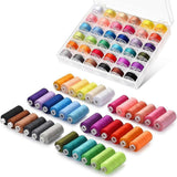 Pre-Wound Sewing Machine Thread Set 72 pcs 36 Colors Compatible 365 Meters Per Spool