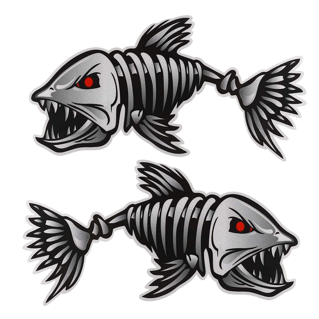 Kayak Fishing Boat Decal Sticker Set of 2, 25x13cm Reflective Car Decal Accessories
