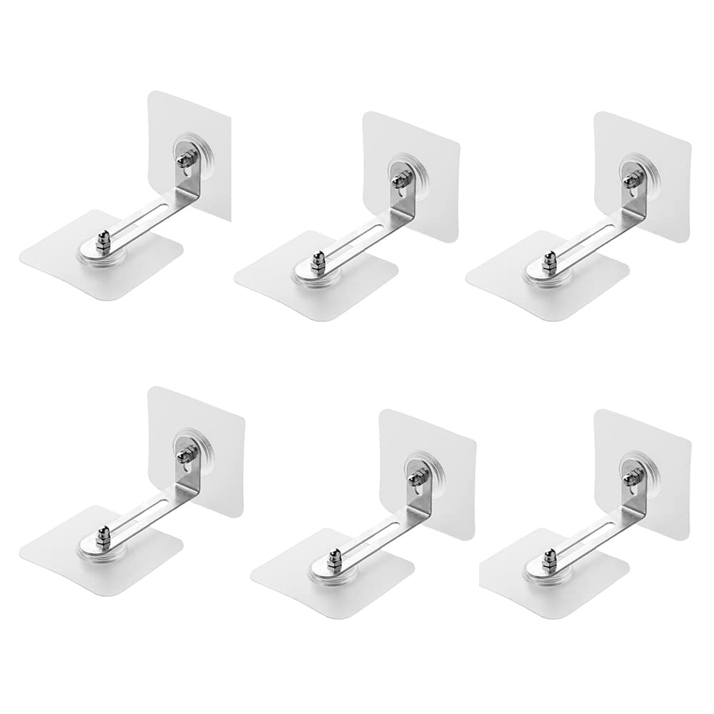 6 Pcs Furniture Wall Anchors Kit, Anti-Tip No-Drill Installation for Shelf and Furniture Safety, Compatible with Various Brands
