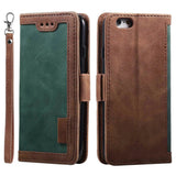 iPhone 16e Case with RFID Blocking Wallet and Stand, Leather Phone Case, Multicolor Green