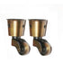 Brass Casters Set of 2 High Load Capacity Universal Furniture Casters