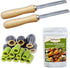Zucchini Squash Vegetable Corer 2 pcs Corers Stainless Steel Core Remover Tool Kitchen Stuffed Vegetables Veggies Seed Remover Remove Seeds Eggplant Cucumber 8" Long Coring Tools Gadgets Drill