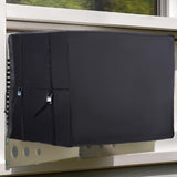 Air Conditioner Covers for Window Units - 3 Layers Insulation Outside AC Cover with Elastic Drawstring Metal Buckle Strap, Outdoor Winter Waterproof AC Canopy Sun Shade - 27.5 × 22.5 × 18.5 Inch
