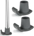 2 Pack Walker Glides Heavy Duty Walker Skis Glides for Folding Walkers, Universal Rubber Walker Sliders or Gliders for 1 Inch Tubes, Walker Accessories, Gray