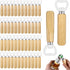 50 PCS Stainless Bottle Opener Bulk Wooden Beer Opener Set, Wood Handheld Heavy Duty Bottle Openers for Bartender Wedding Party Home Kitchen KTV Bar Restaurant