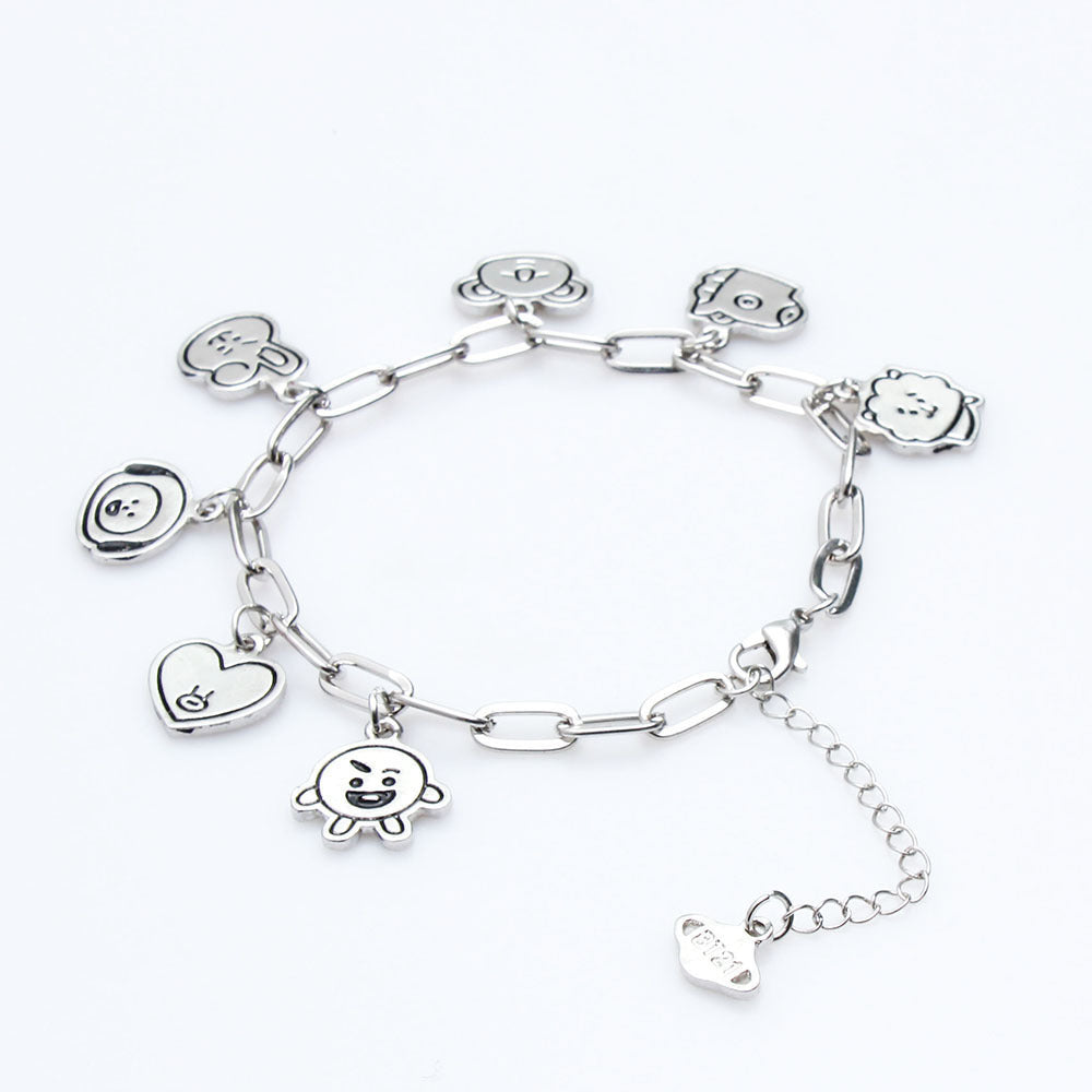 BT21 KPOP BTS Korean Version Cartoon Alloy Bracelet
