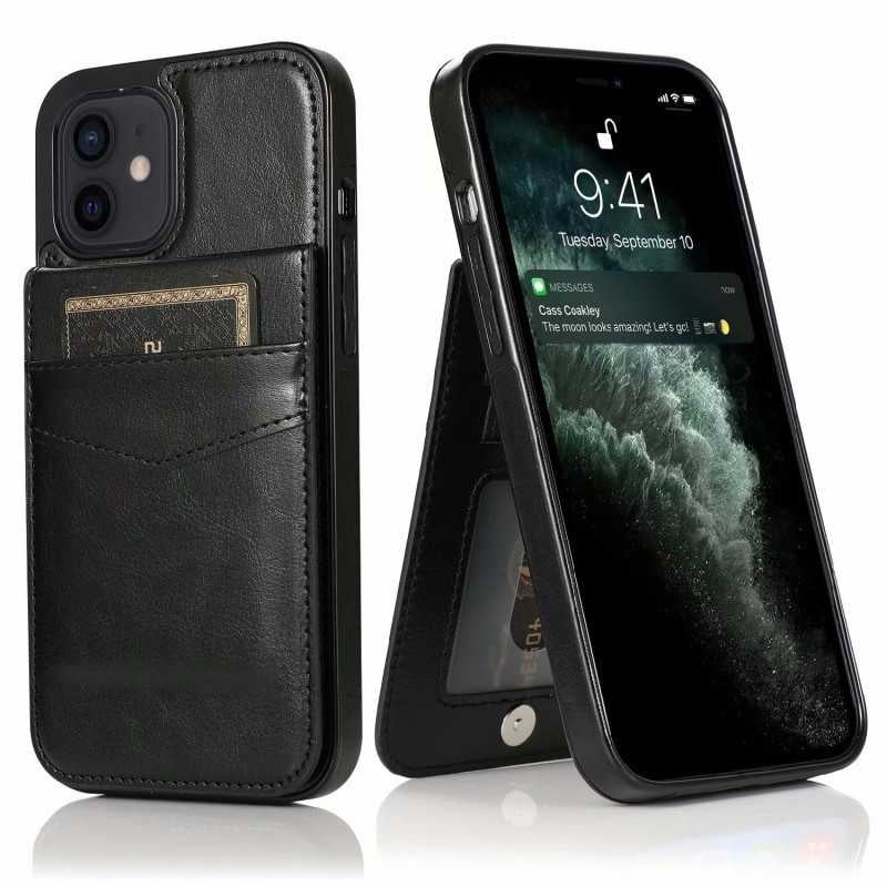 iPhone 13 Case with Card Holder Retro V3 6CK Black