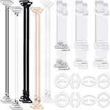 Transparent Bra Straps 24pcs Adjustable Non-slip Replacement Straps with Clips Compatible with Various Bras