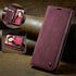 Compatible with Samsung Galaxy S21 FE Wallet Case Stand with Automatic Suction PU Leather Case Red Samsung