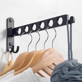Foldable Clothes Hook Wall Mounted Rack Black 1 Pack Compatible with Braun