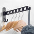 Foldable Clothes Hook Wall Mounted Rack Black 1 Pack Compatible with Braun