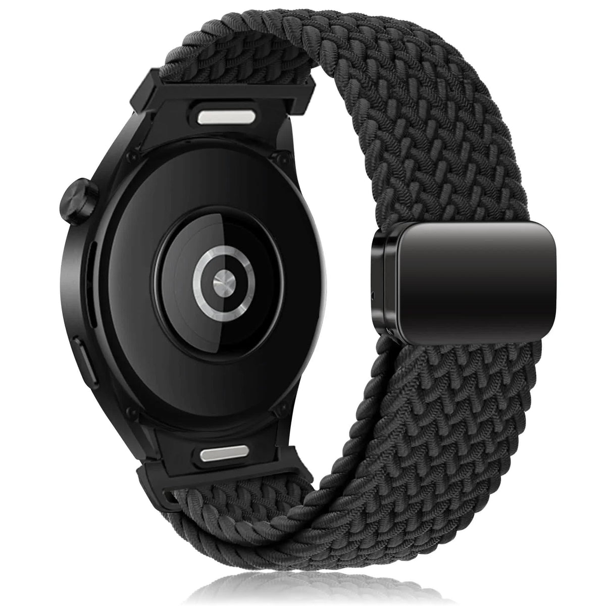 Braided Magnetic Strap for Compatible with Samsung Galaxy Watch 6 5 4 Classic Pro 40mm 44mm 45mm 47mm 43mm Galaxy Watch Band Black
