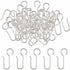 Heavy Duty Zinc Curtain Clips, 40 Pieces 50x2.5mm Curtain Rail Hooks for Door Curtains