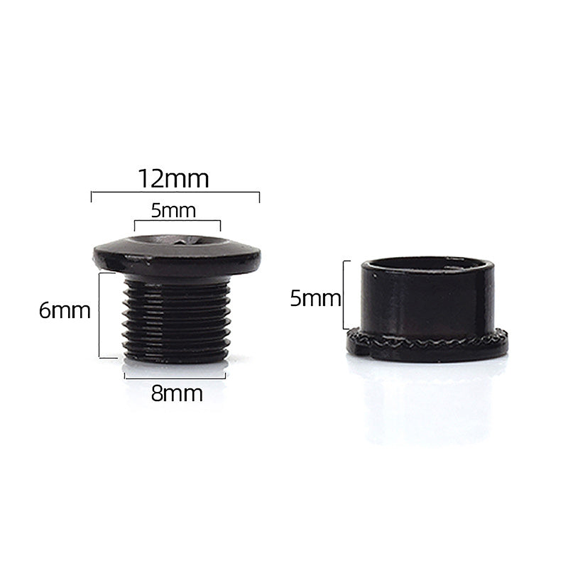 Chainring Bolt Nut for 5-Speed Road Bike Black
