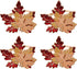Fall Maple Leaf Napkin Rings Set of 4 Thanksgiving Maple Napkins Holder with Rhinestones Maple Leaves Serviette Buckle Holder for Fall Harvest Table Accessories Home Decor
