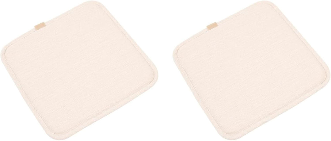 Square Bar Stool Seat Cushion with Ties 12 x 12 Inch Breathable Stool Cushion Cover Barstool Cushion Seat Pad Set of 2 (12x12 inch, White)