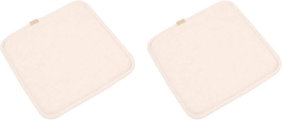 Square Bar Stool Seat Cushion with Ties 12 x 12 Inch Breathable Stool Cushion Cover Barstool Cushion Seat Pad Set of 2 (12x12 inch, White)