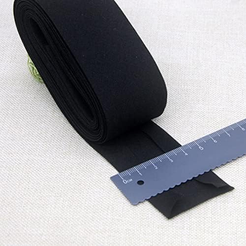 Cotton Bias Binding Tape 1.5 inch Extra Wide Quilt Fold Single 29 Colors 40mm Finished Size 3/4 inch 5.5 Yard (Black)